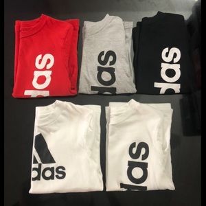 Lot of 5 Adidas short sleeve tees